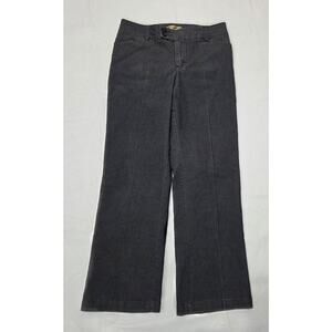 Lee Grey Pinstripe Casual Straight Pants Womans Size 30